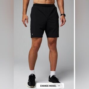 Fabletics Men’s Shorts - “The Fundamental Short II” Lined, 7in. Black, Medium